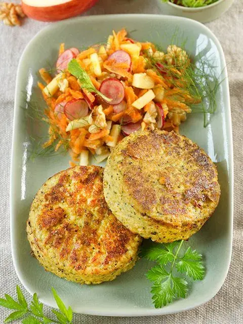 Croc'tofou et salade de crudités